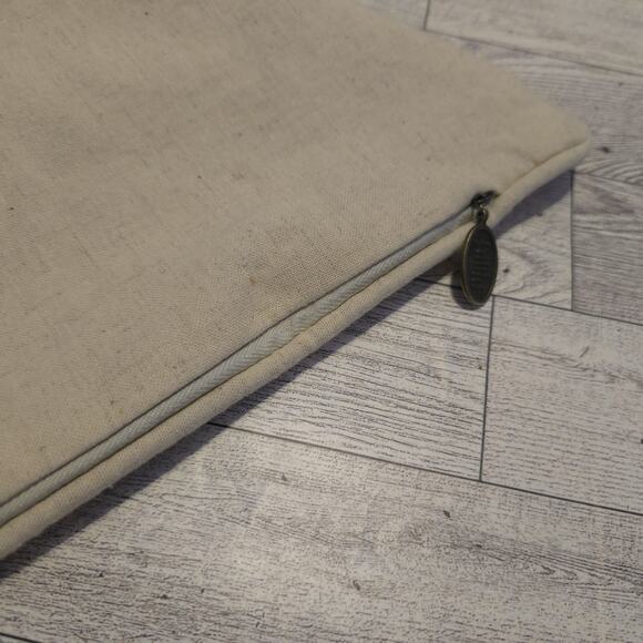 Pier 1 Embroidered Butterfly And Blue Flower Pillow Cover NO INSERT - Picture 8 of 13